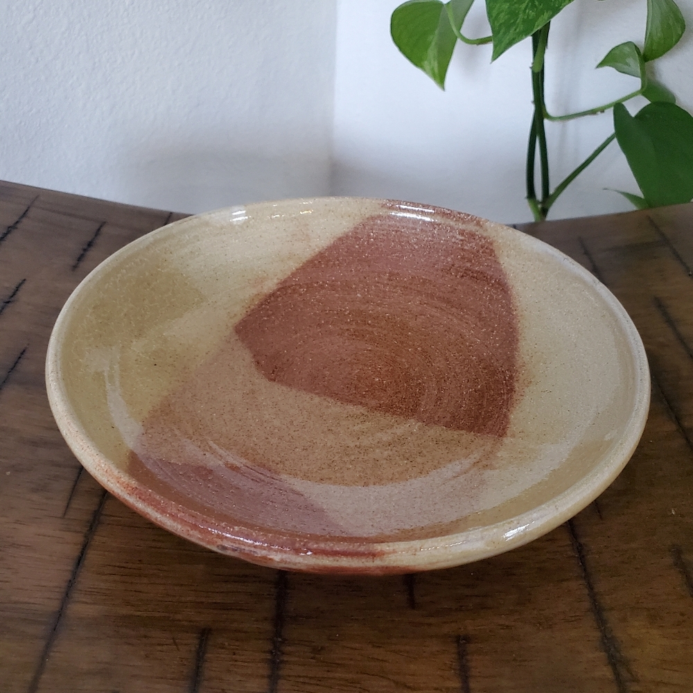 Barb’s Jugs Pottery Handmade Stoneware Plate - Red & Brown